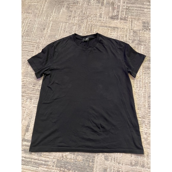 Express Pima Cotton Black T-Shirt Mens Short Sleeve Crew Neck Basic Top - Picture 1 of 12